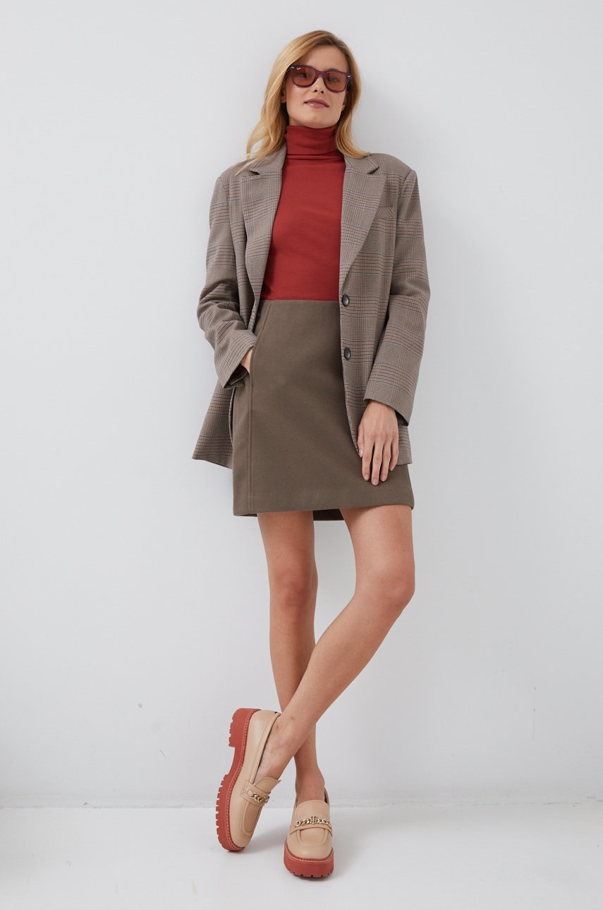

Спідниця Vero Moda колір коричневий mini пряма