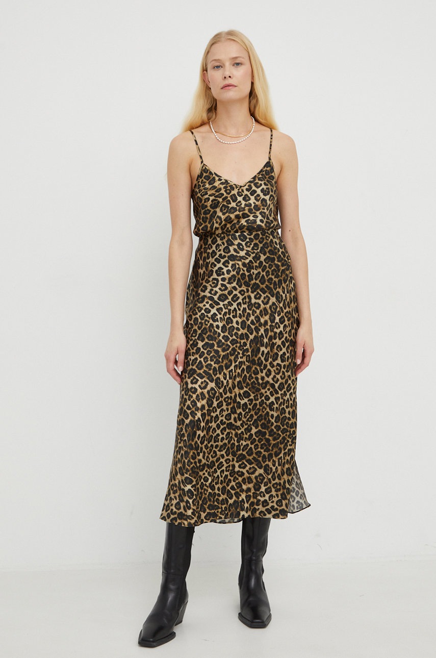 

Шёлковая юбка The Kooples midi расклешённая
