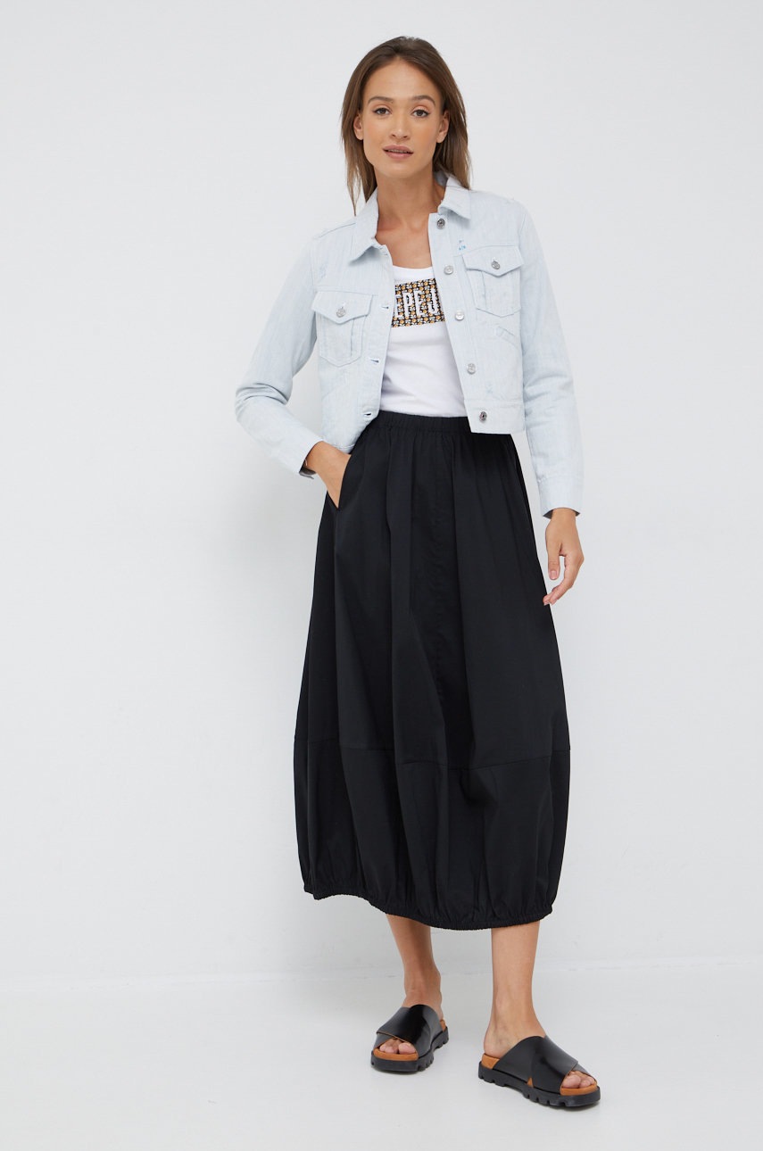 

Юбка Dkny цвет чёрный midi расклешённая
