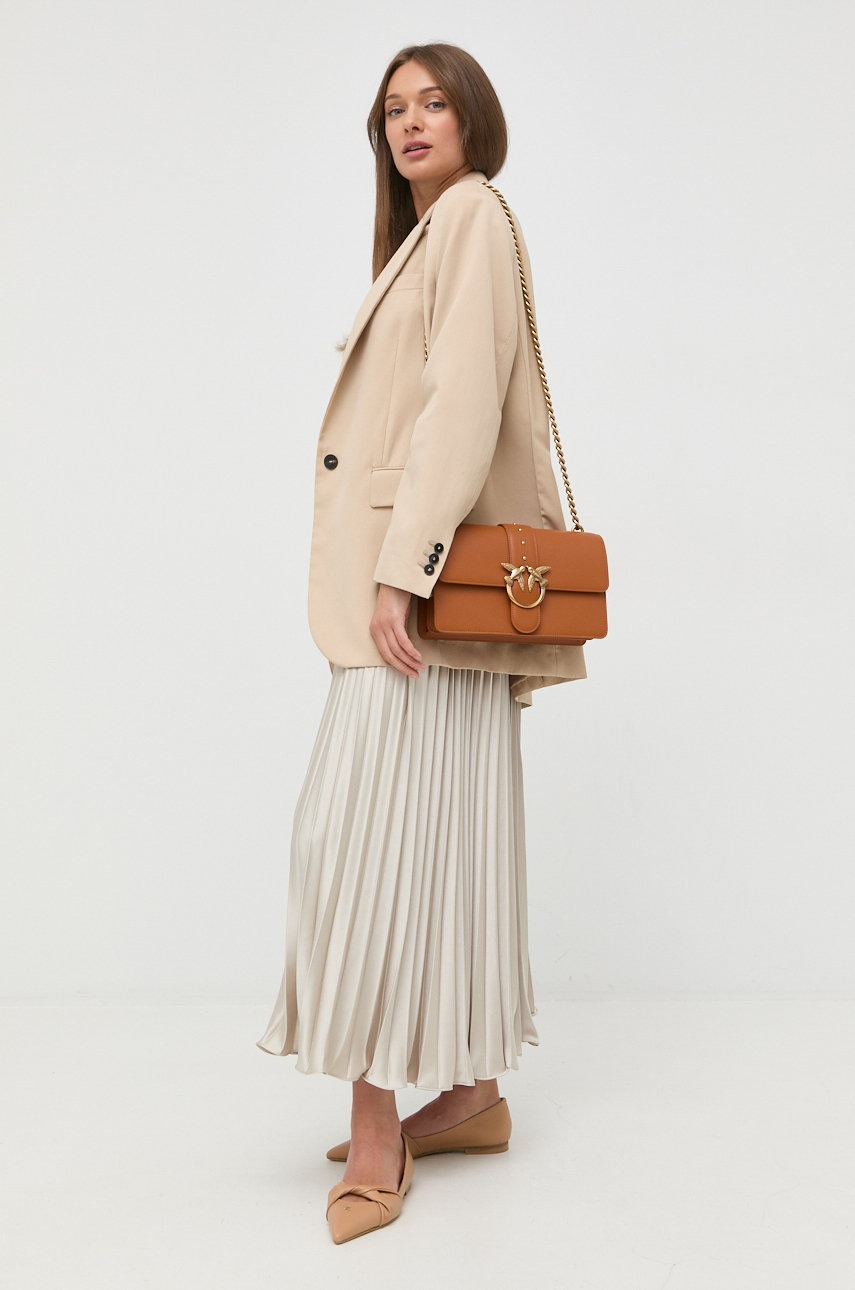 

Юбка Weekend Max Mara цвет бежевый maxi расклешённая