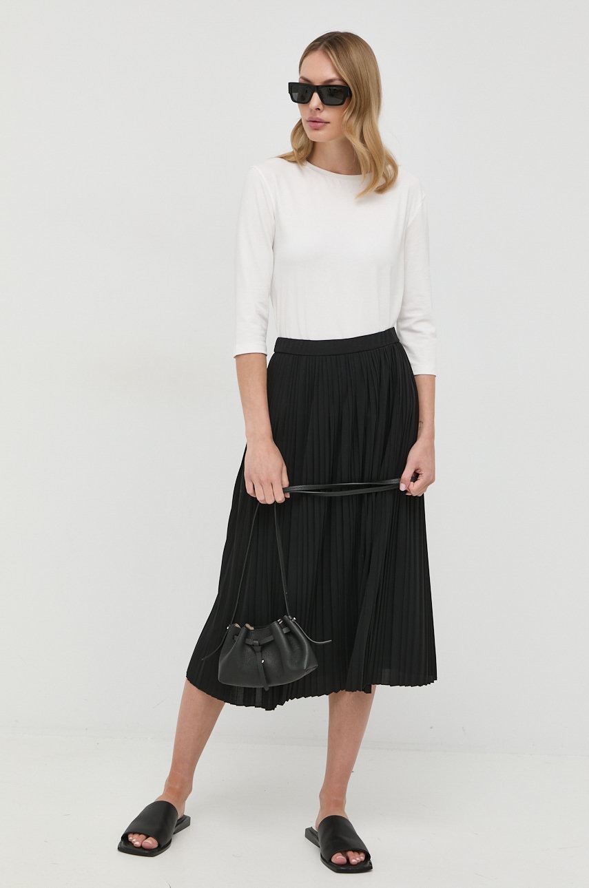 

Юбка Max Mara Leisure цвет чёрный midi расклешённая