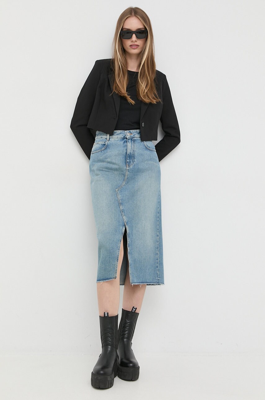 Boss fusta jeans midi, drept
