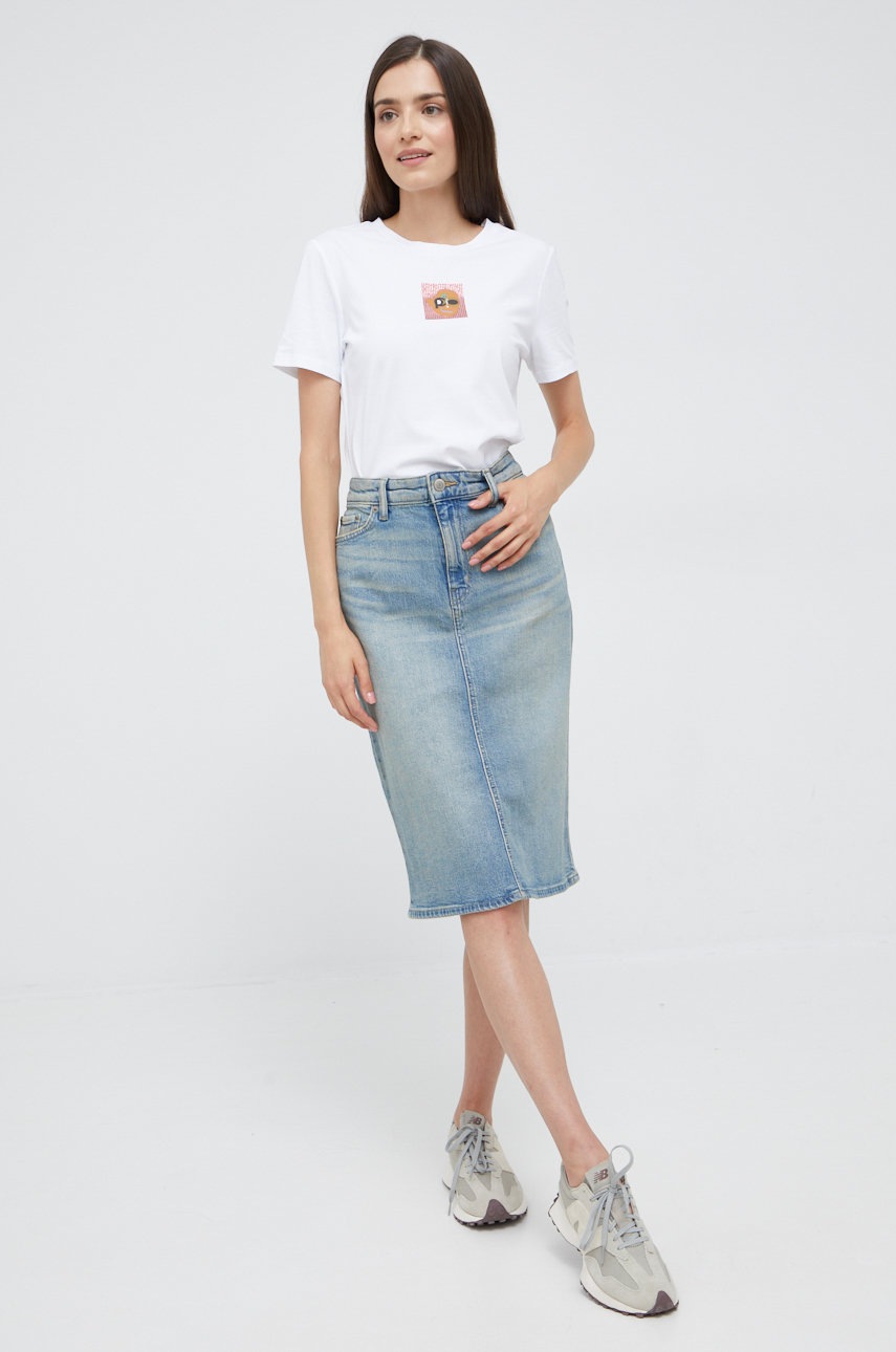

Джинсова спідниця Lauren Ralph Lauren midi пряма
