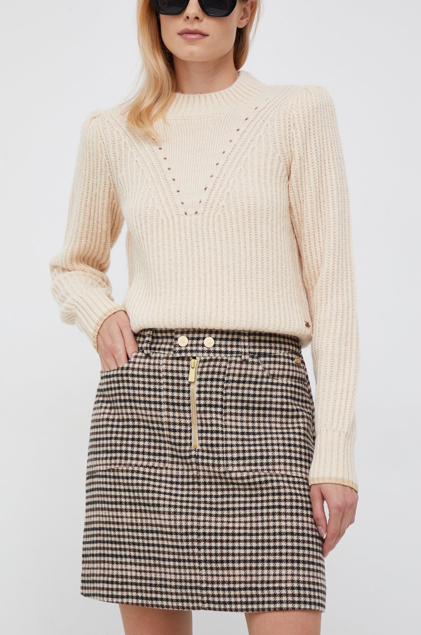 

Спідниця з домішкою вовни Scotch & Soda mini пряма