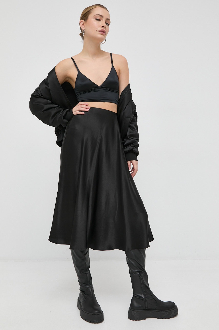 

Юбка Max Mara Leisure цвет чёрный midi расклешённая