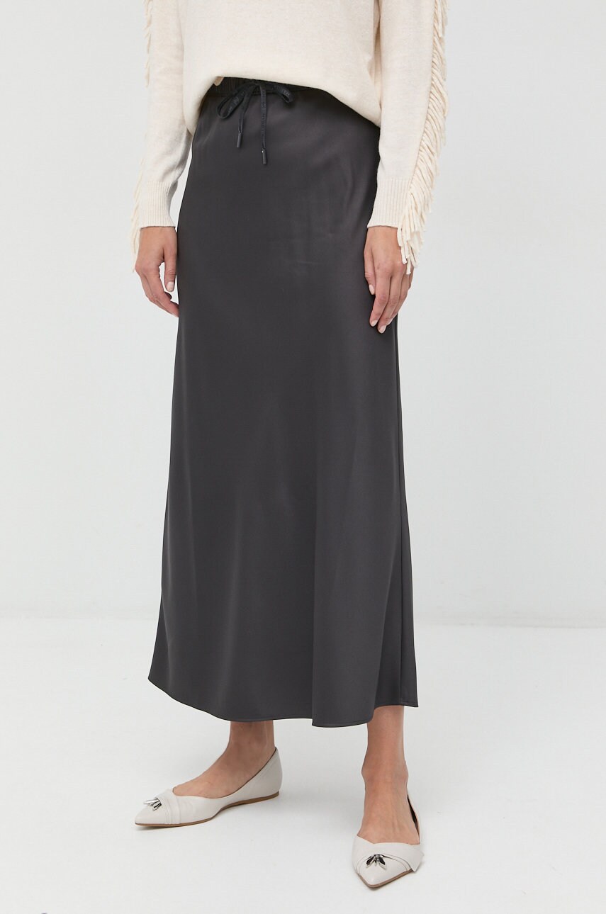 Marella fusta culoarea gri, maxi, drept