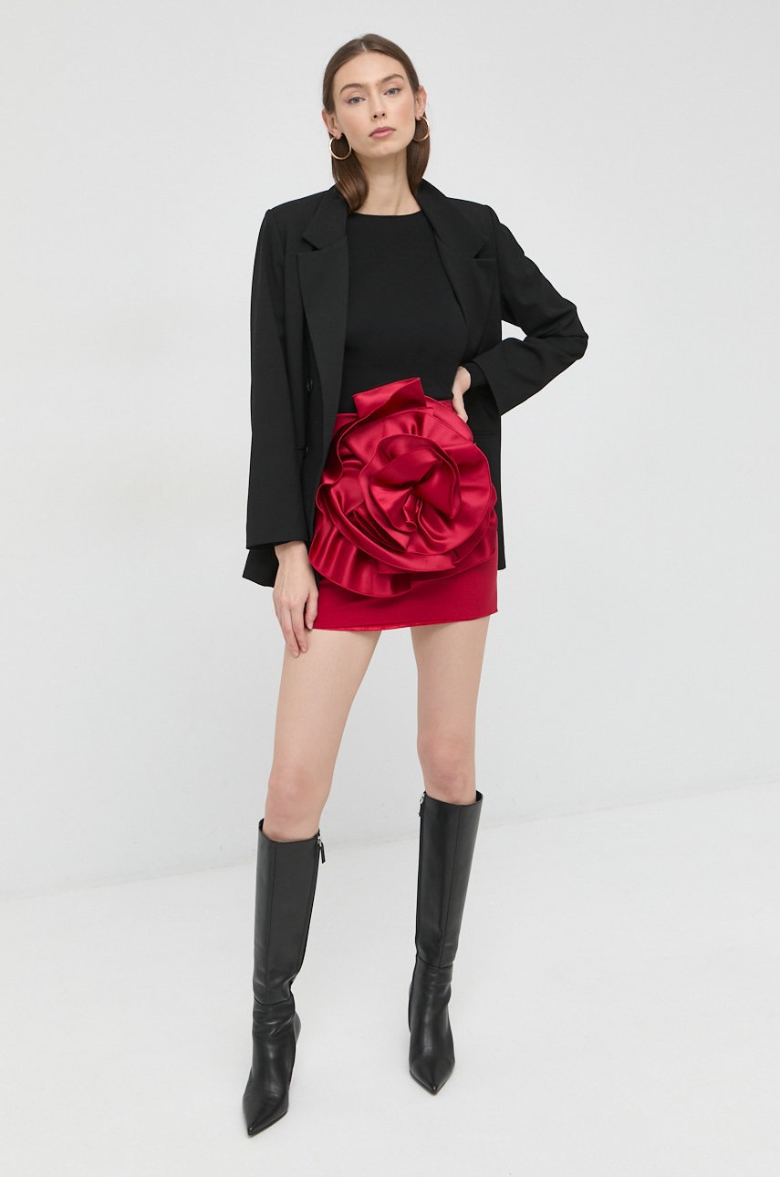 

Пола Elisabetta Franchi в червено къс модел с кройка тип молив, Червен