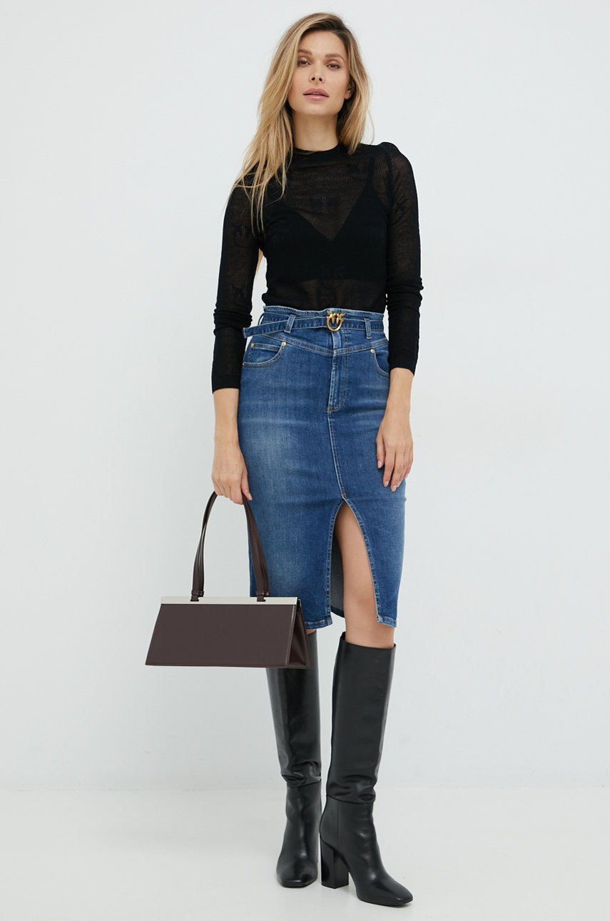 

Юбка Pinko цвет синий midi карандаш