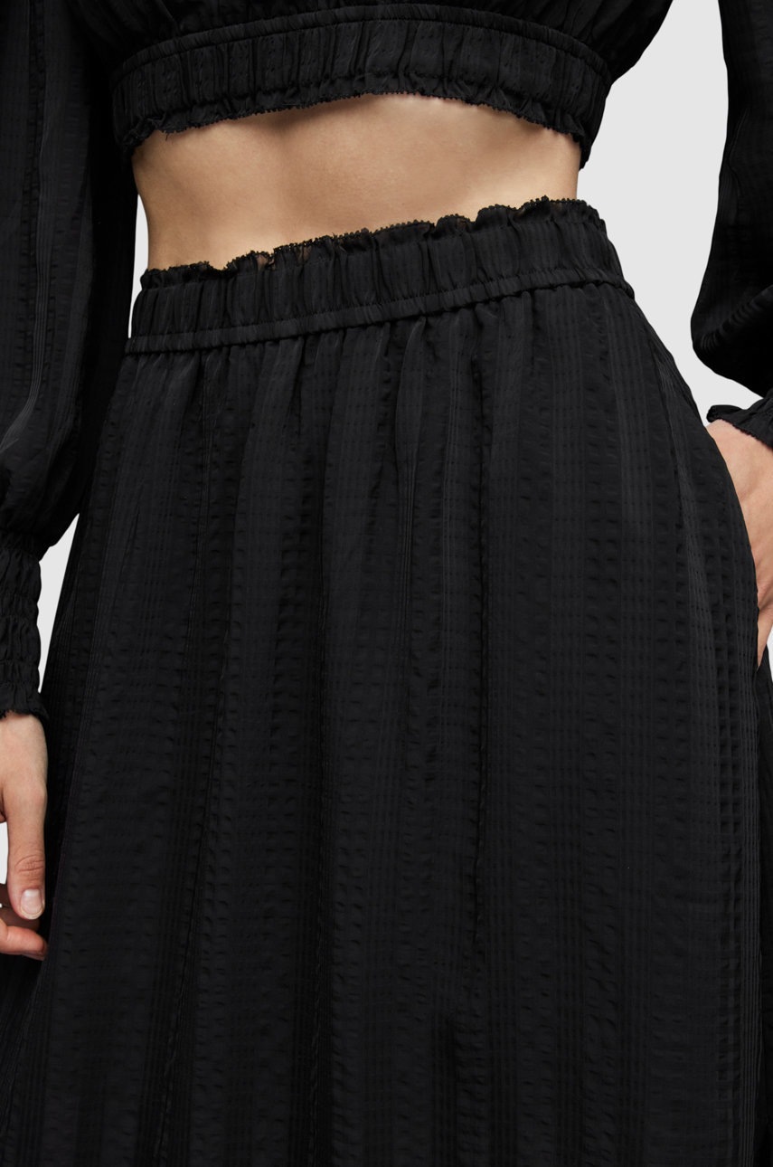 

Юбка AllSaints цвет чёрный midi прямая