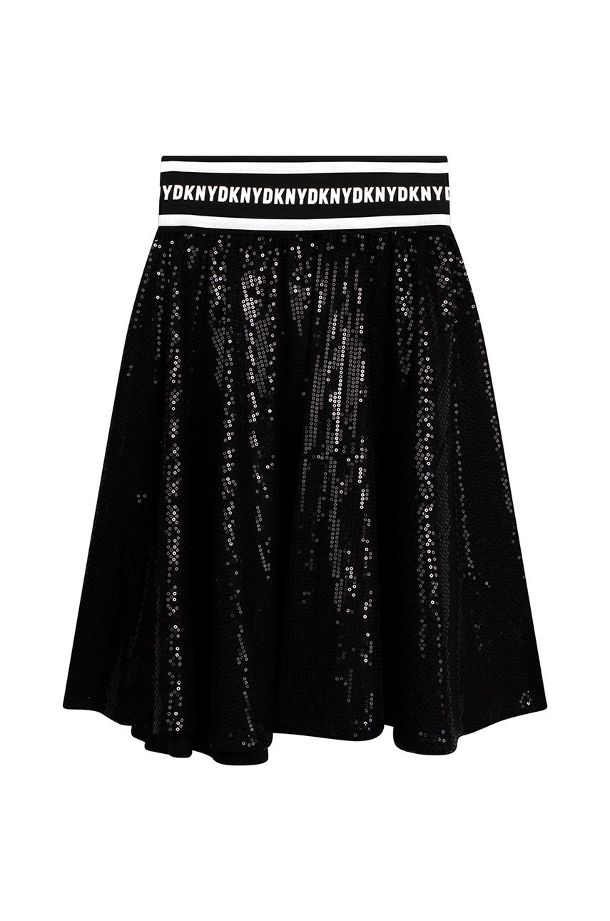 

Дитяча спідниця Dkny колір чорний mini розкльошена
