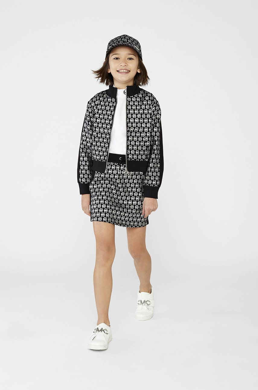 Dětská sukně Michael Kors černá barva, mini - černá -  Bavlna