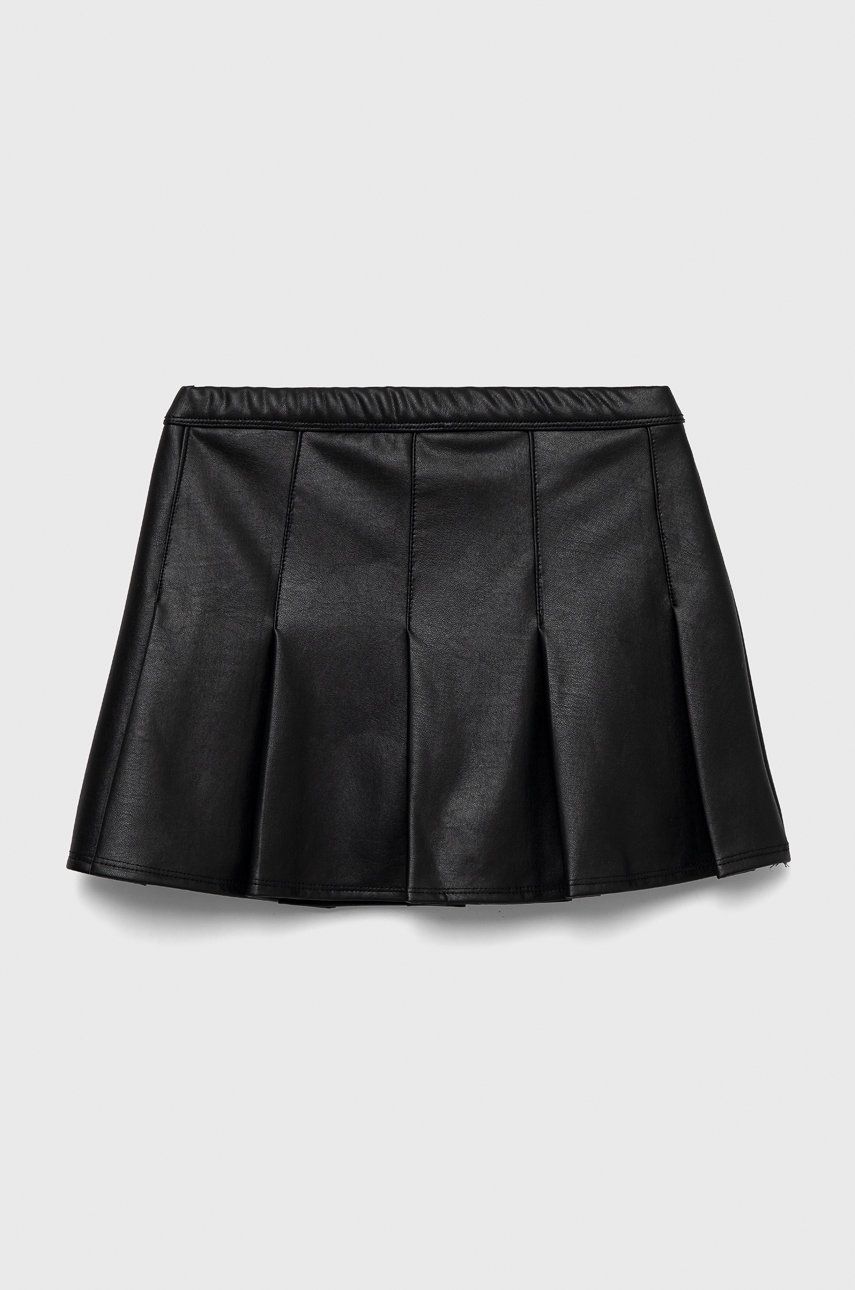 Levně Dětská sukně Abercrombie & Fitch černá barva, mini, áčková