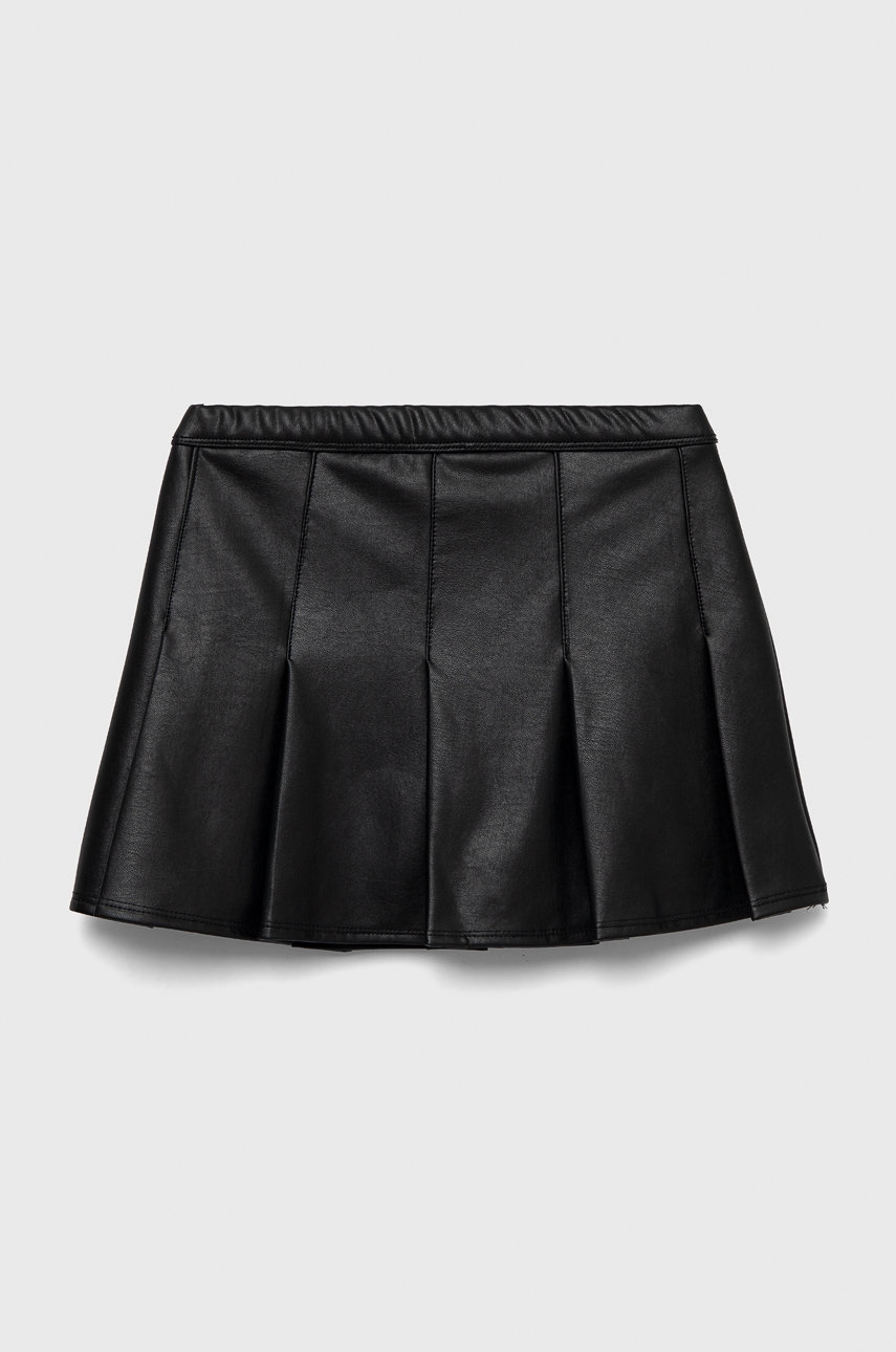 Abercrombie & Fitch fusta fete culoarea negru, mini, evazati