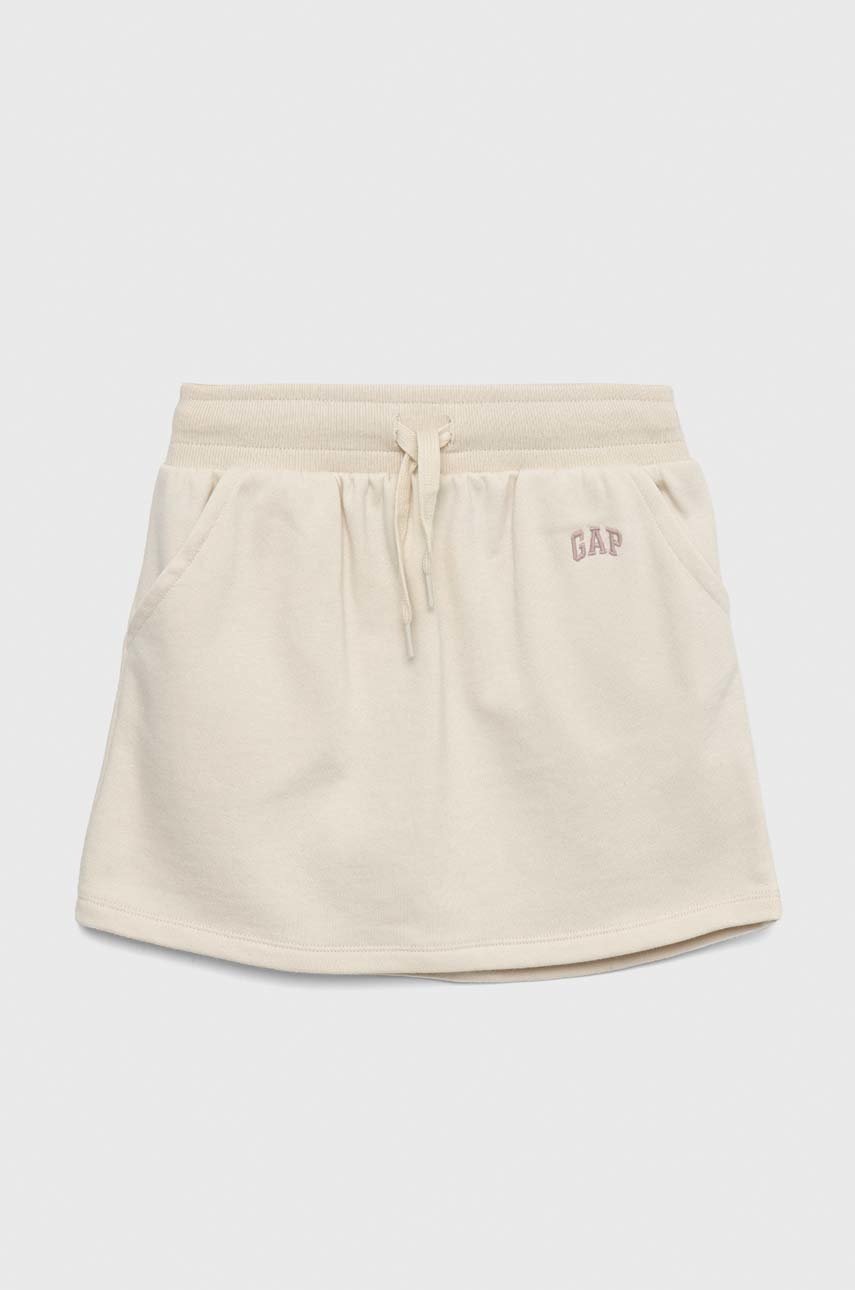 GAP fusta fete culoarea bej, mini, drept