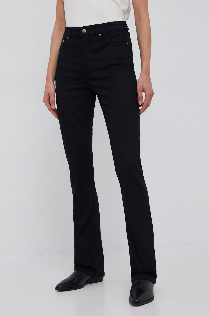 

Дънки Lauren Ralph Lauren в с висока талия, Черен