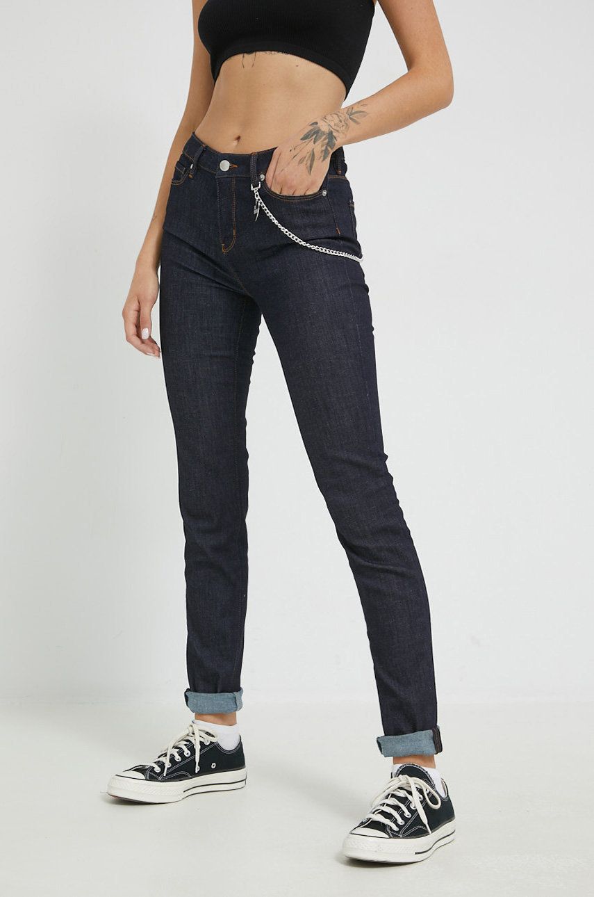 Love Moschino Jeansi Femei , High Waist