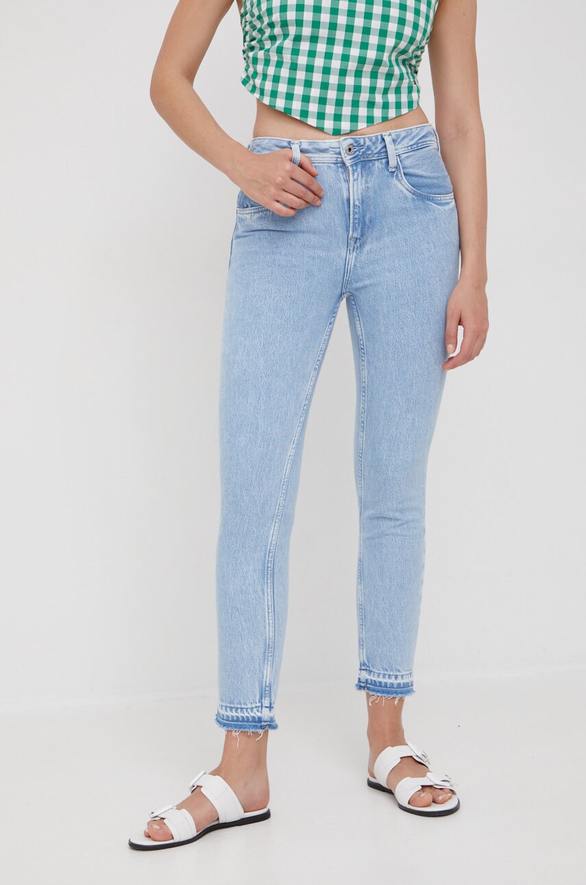 

Дънки Pepe Jeans с висока талия, Син
