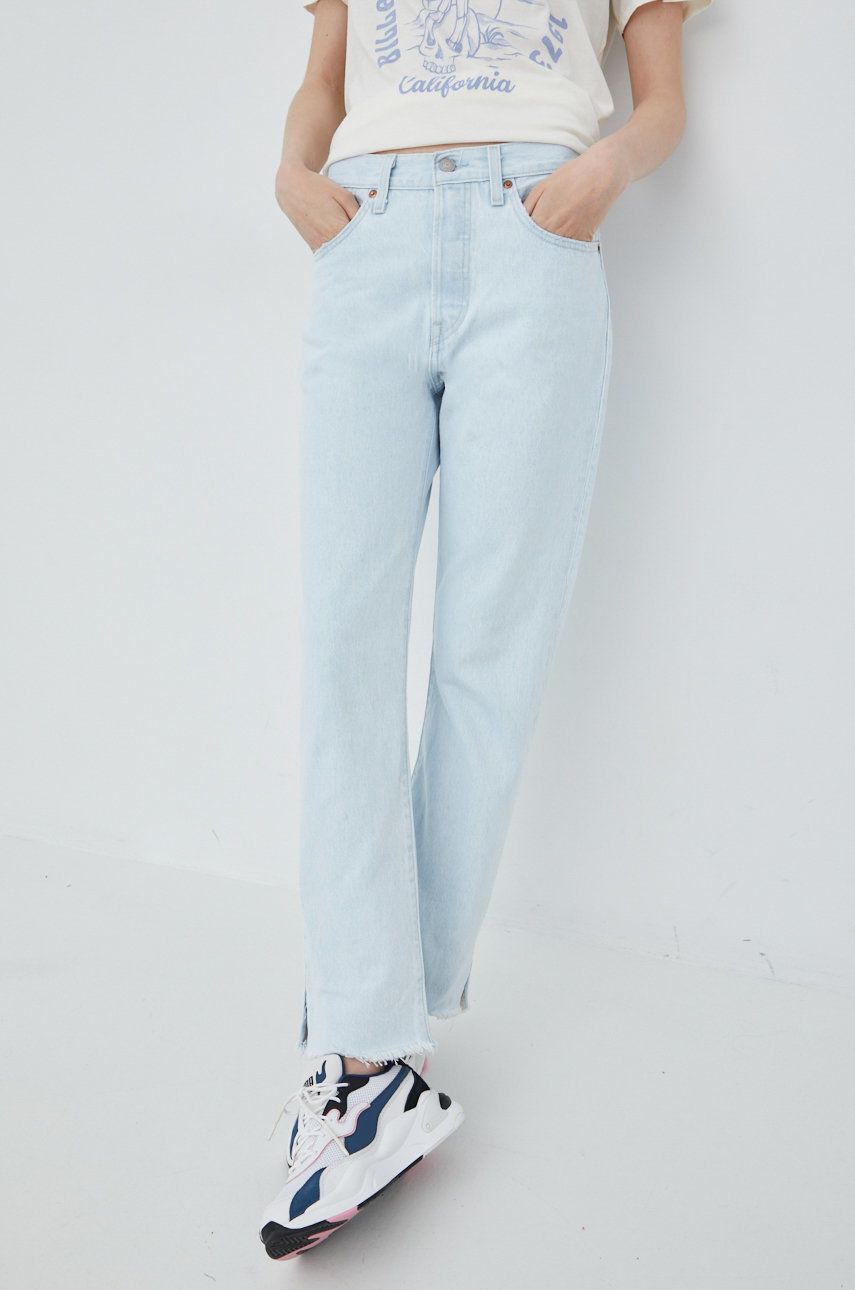 Levi’s jeansi 501 Crop femei , high waist 501 imagine noua gjx.ro