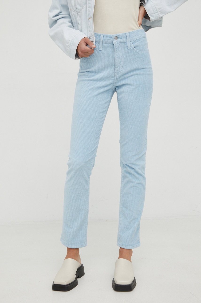 Levi's pantaloni 724 High Rise Straight femei, mulata, high waist