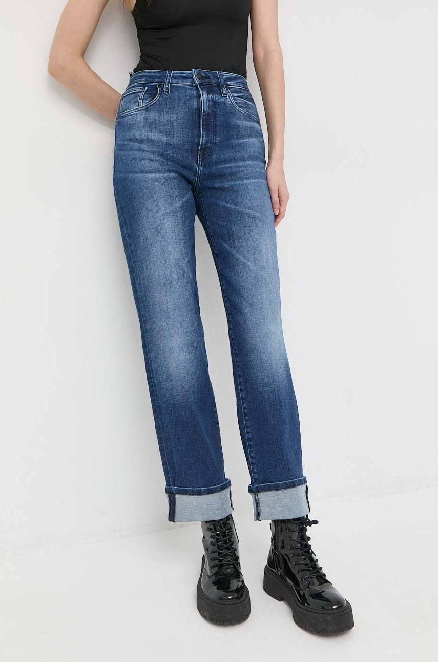 

Дънки Guess Melrose с висока талия, Син