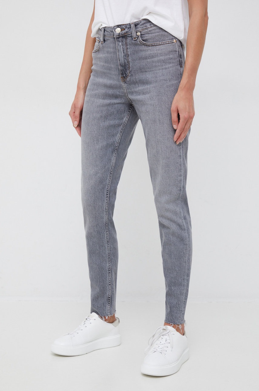 

Дънки Tommy Hilfiger Gramercy с висока талия, Сив