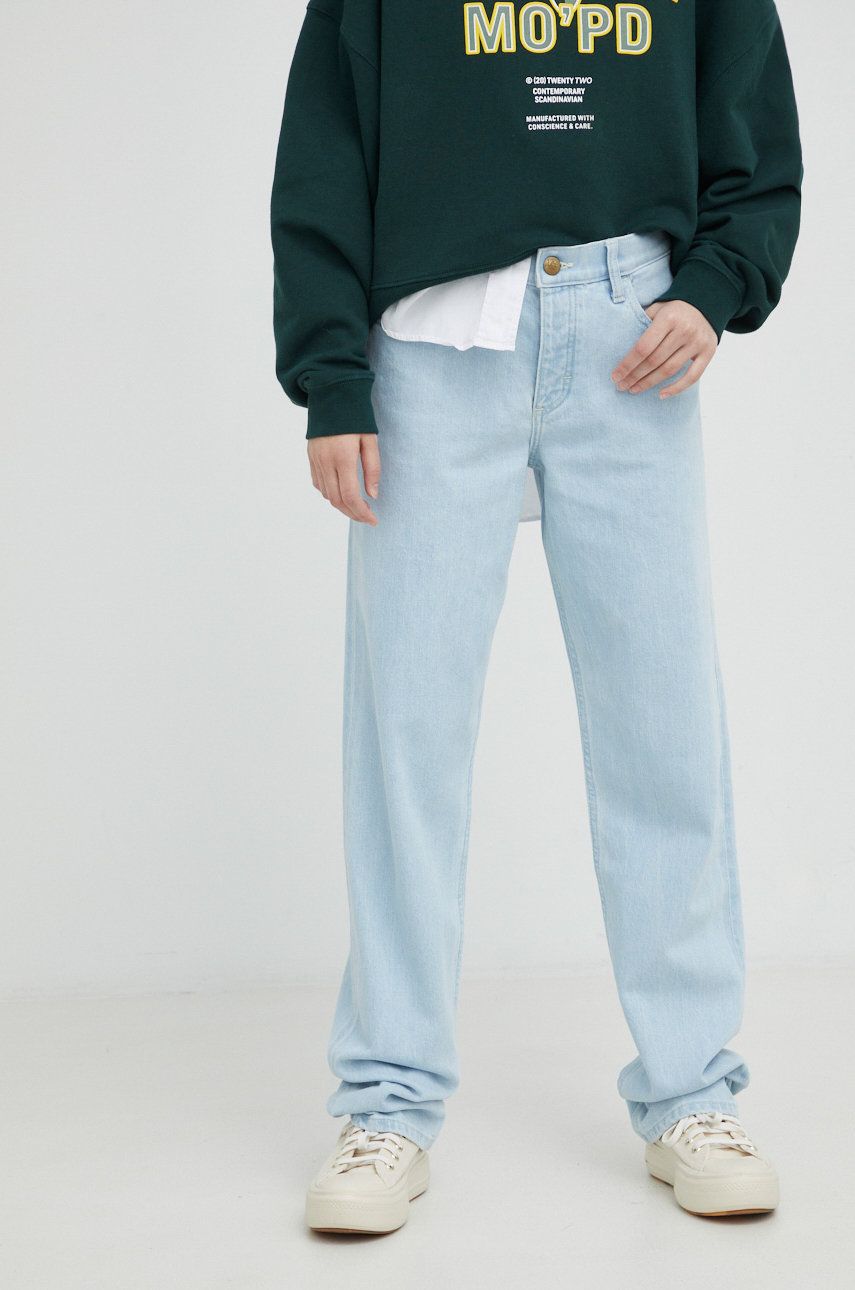 Lee jeansi Jane Cuffed Retro Light femei, high waist answear.ro imagine megaplaza.ro