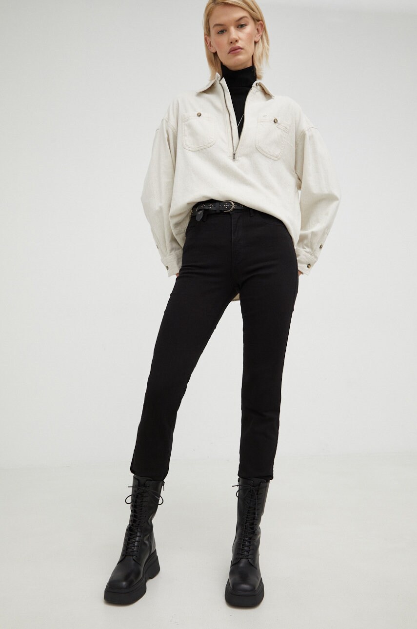 

Джинсы Wrangler Slim Perfect Black женские высокая посадка