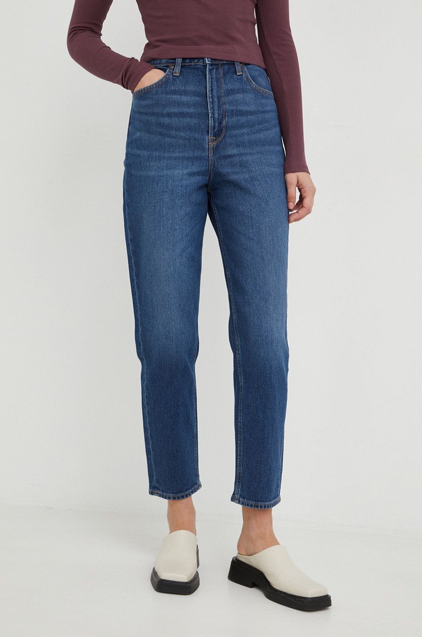 Lee jeansi Stella Tapered Dark Ruby femei , high waist answear.ro imagine promotii 2022
