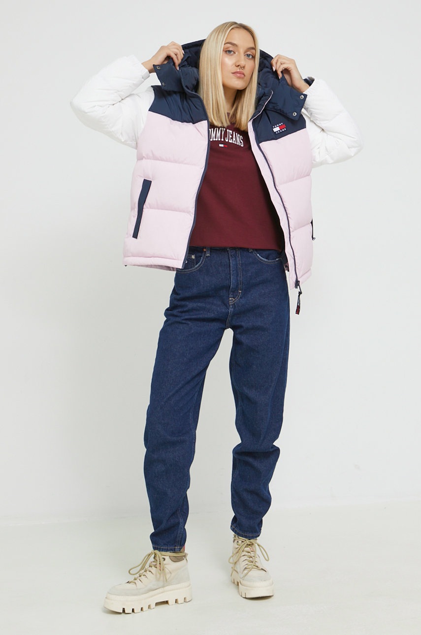 

Бавовняні джинси Tommy Jeans жіночі висока посадка