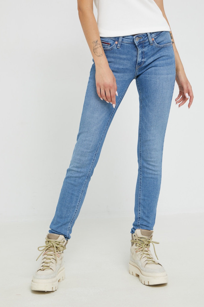 

Дънки Tommy Jeans с висока талия, Син