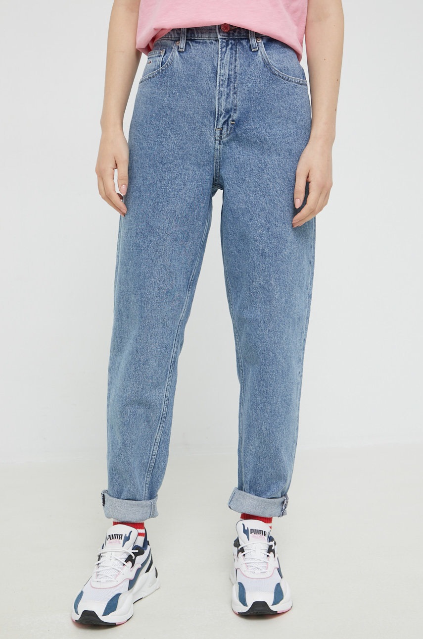 

Дънки Tommy Jeans с висока талия, Син