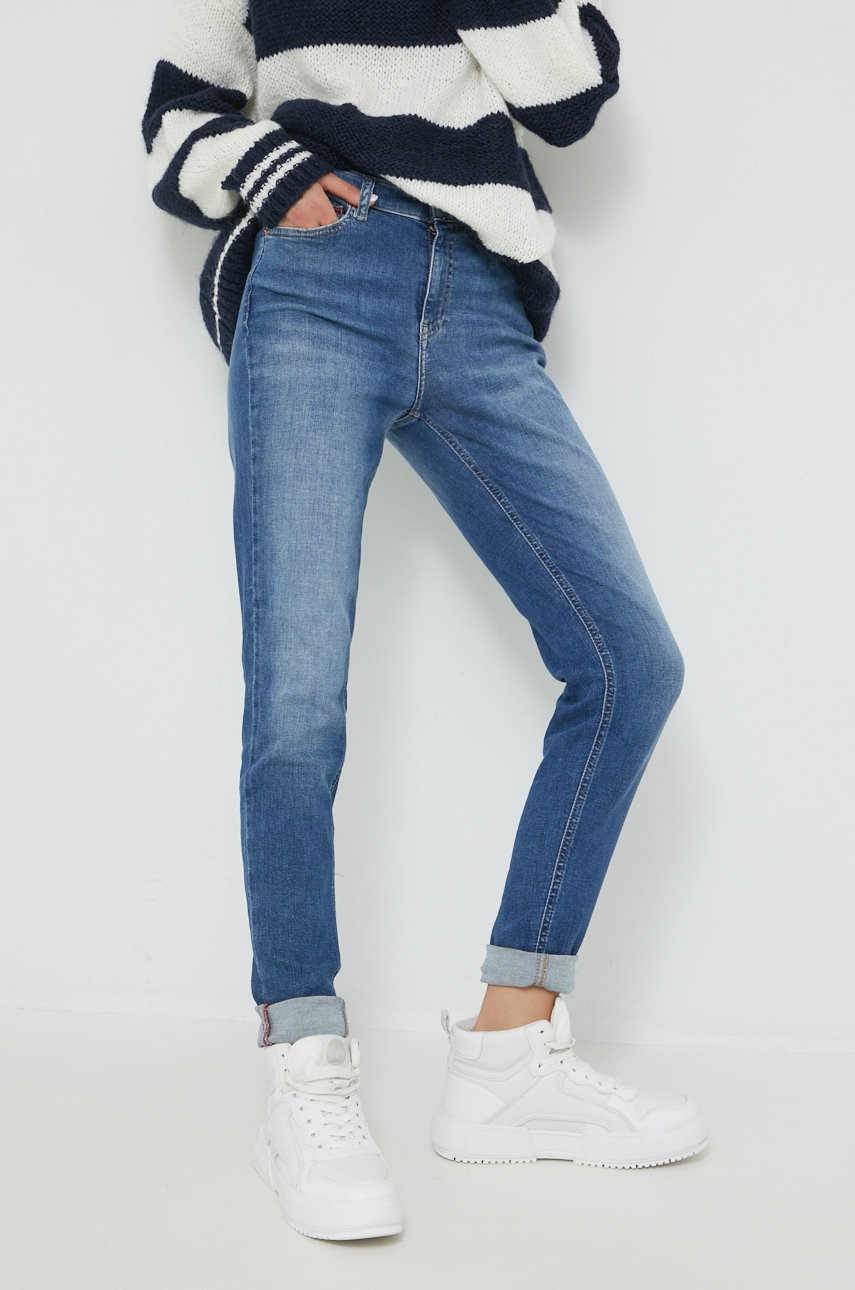 

Дънки Tommy Jeans със стандартна талия, Син