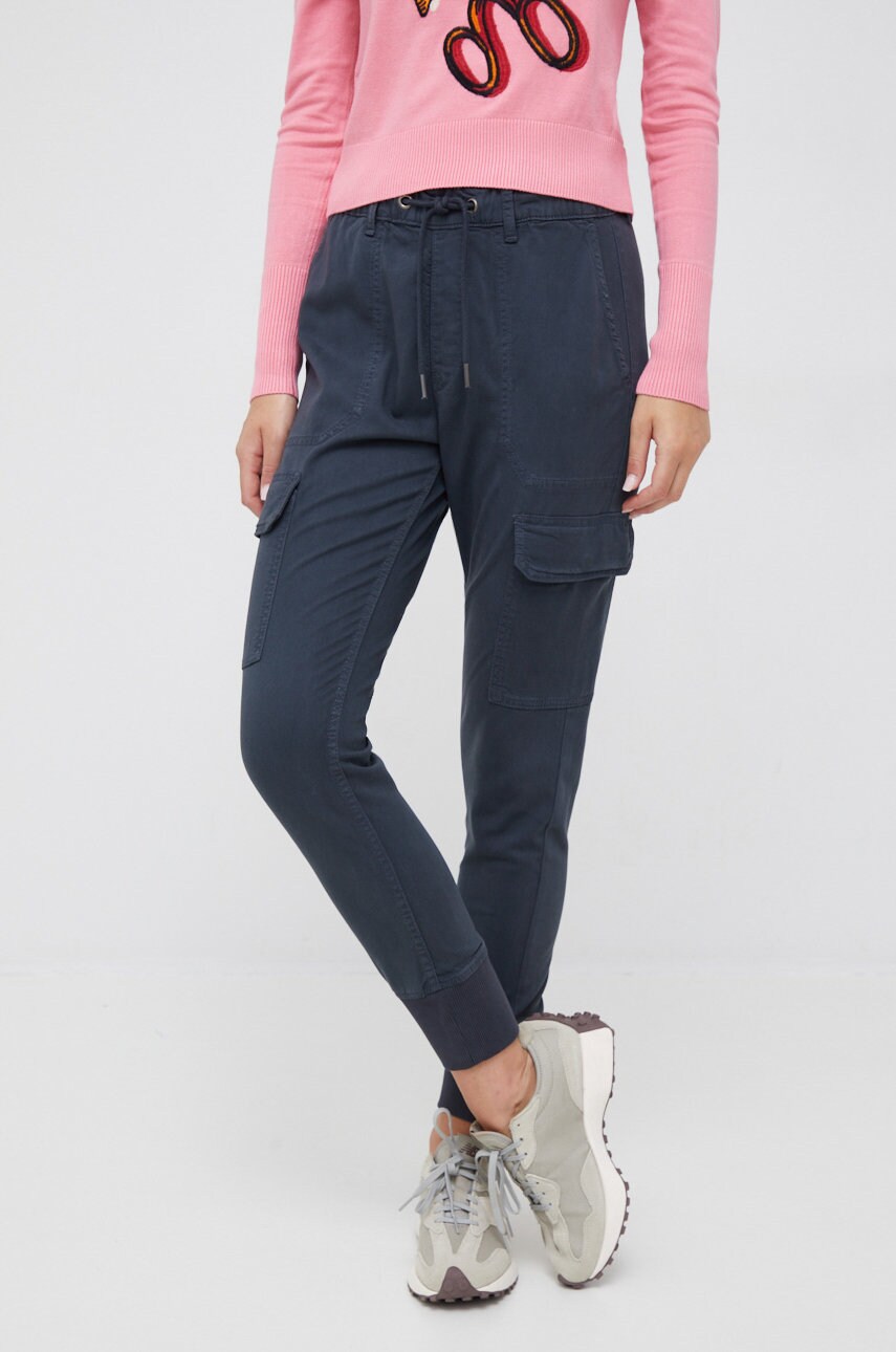 

Панталони Pepe Jeans в сиво , с висока талия, Сив