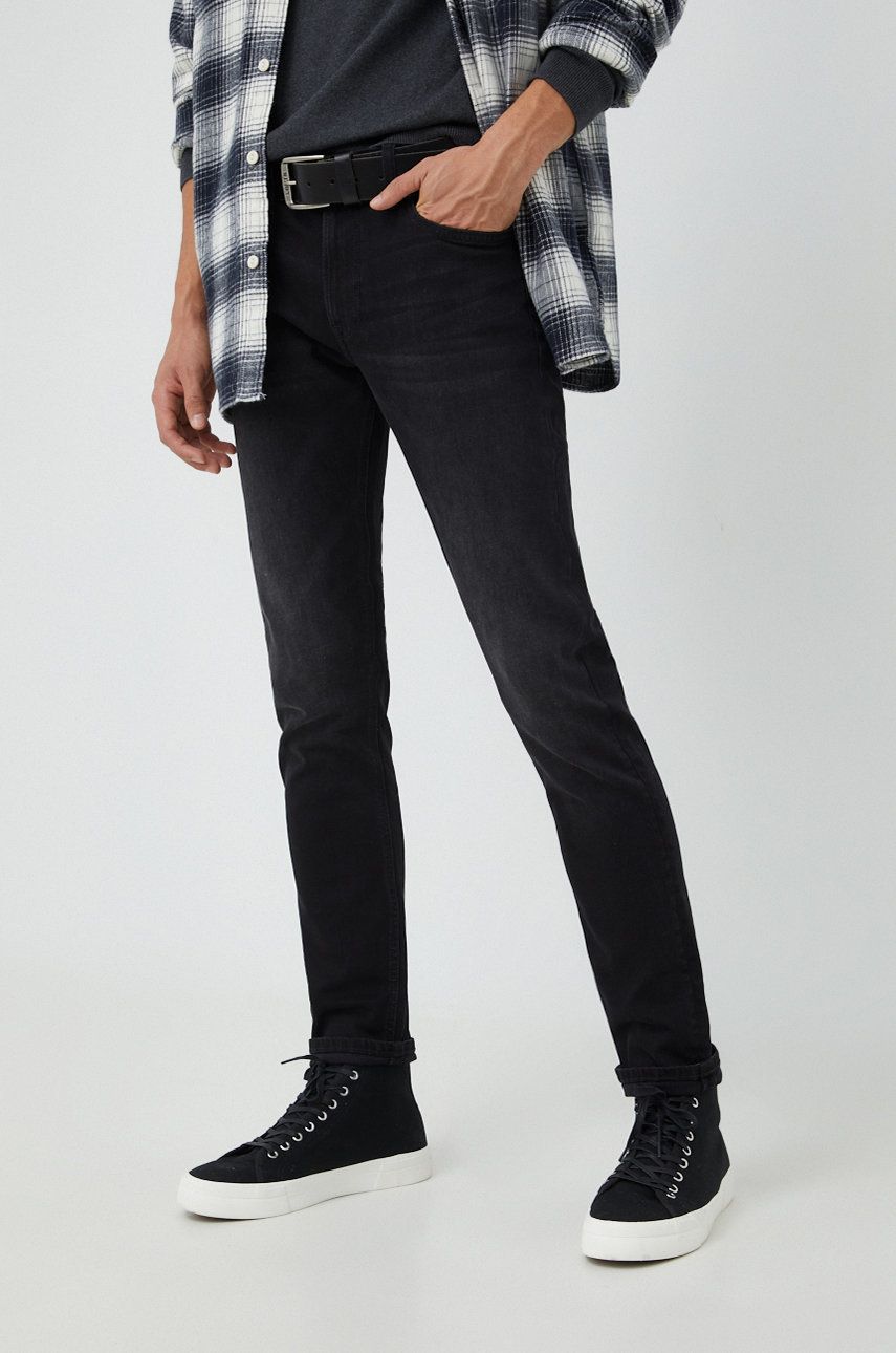 Lee jeansi Luke Pitch Black barbati answear.ro