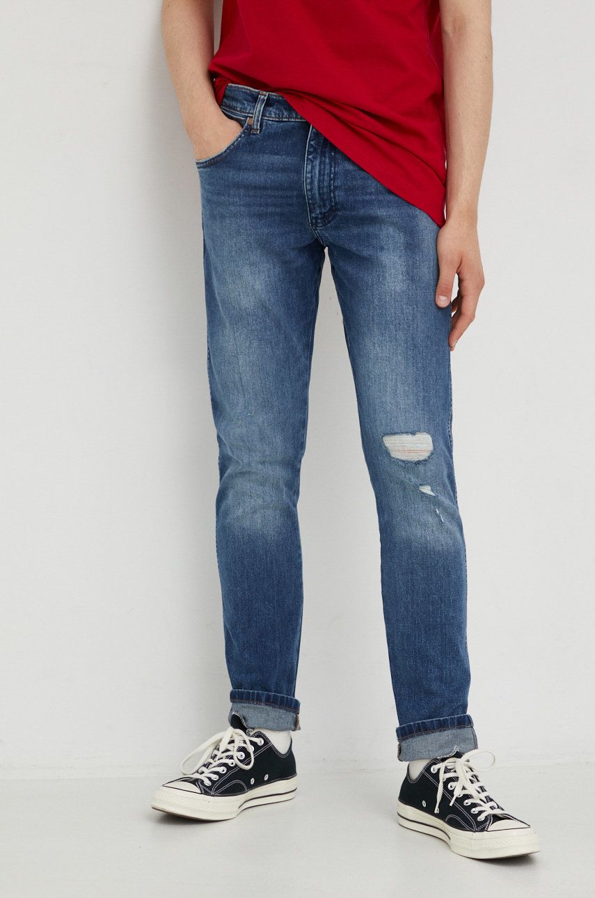 Wrangler jeansi Larston Dark Indigo barbati answear.ro imagine 2022