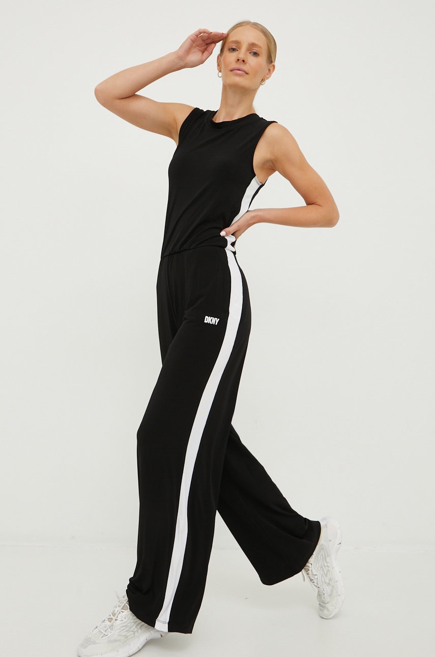 

Комбінезон Dkny колір чорний овальне декольте