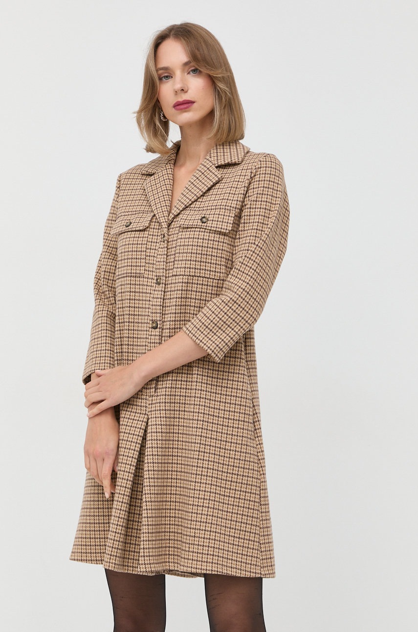 

Комбинезон Weekend Max Mara цвет коричневый острое декольте