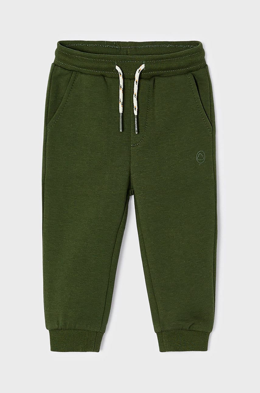 Mayoral pantaloni de trening pentru copii culoarea verde, neted