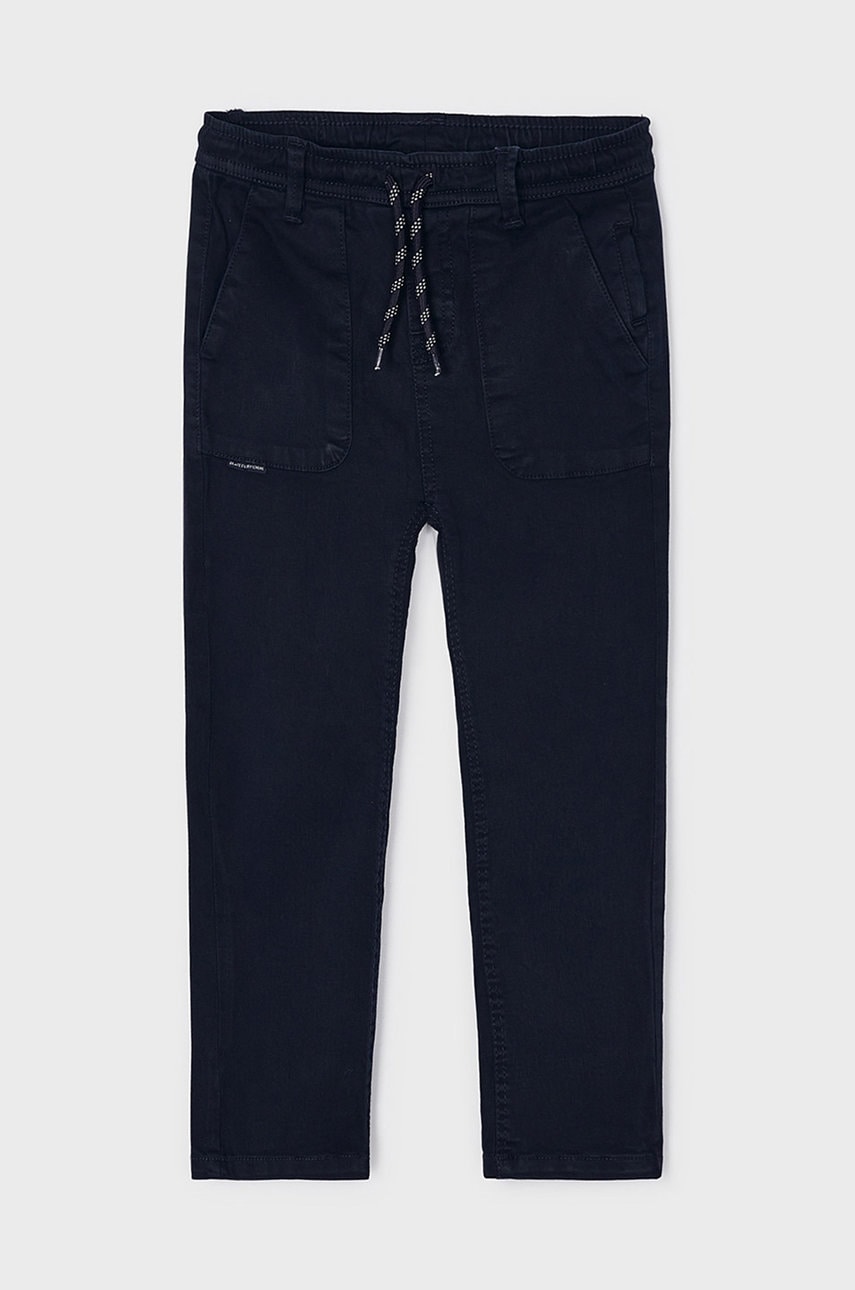 Дитячі штани Mayoral колір синій однотонні Дитячі штани Mayoral колір синій однотонні