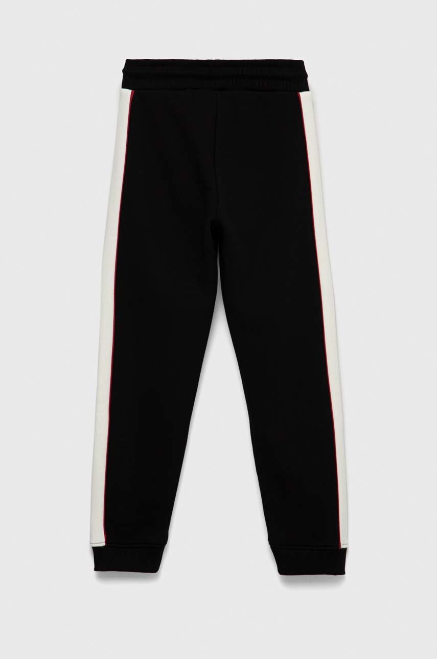 Детские спортивные штаны Guess цвет чёрный однотонные