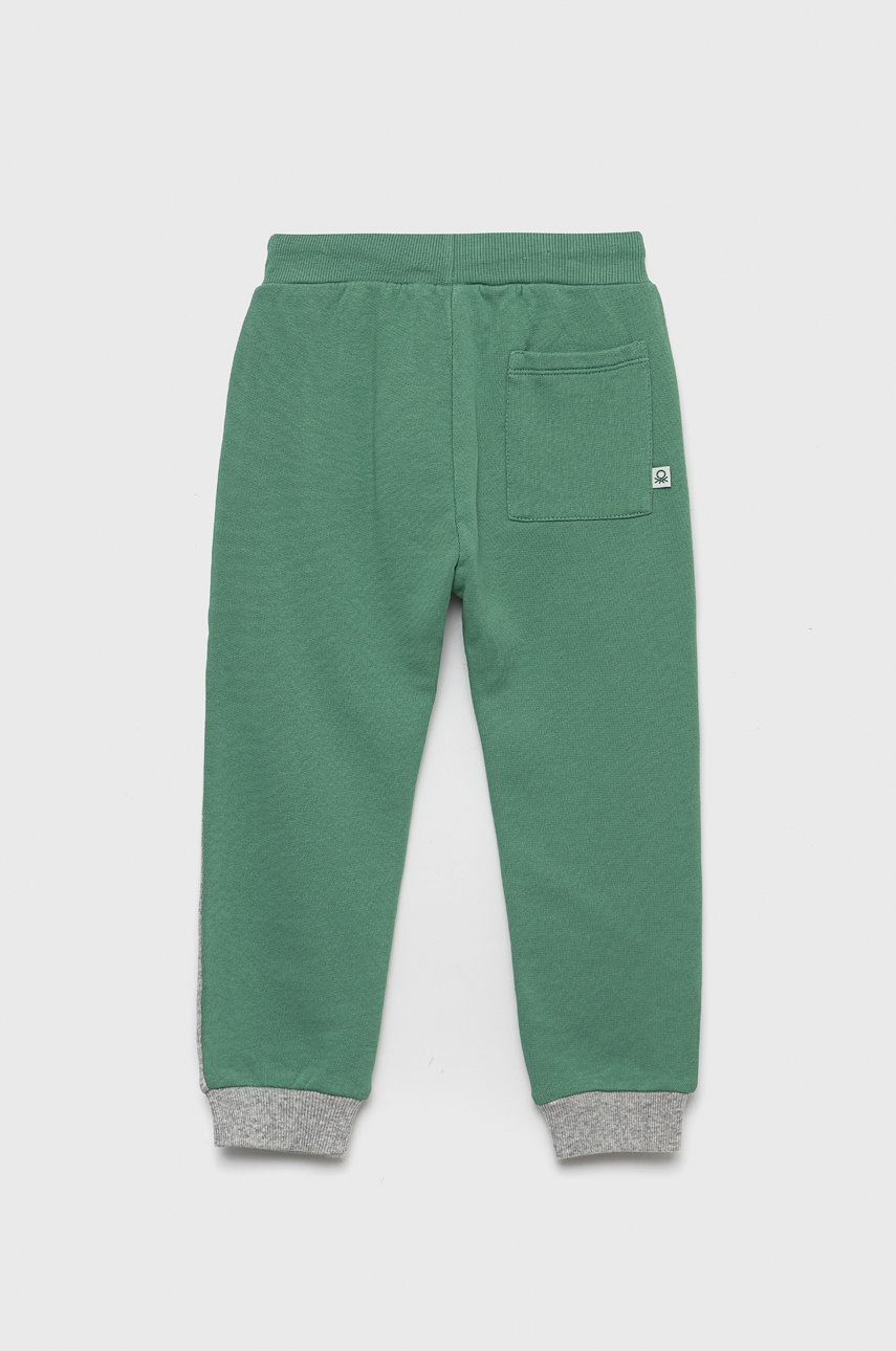 

Детские спортивные штаны United Colors of Benetton цвет зелёный меланж