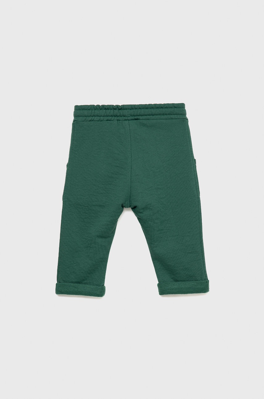 

Детские спортивные штаны United Colors of Benetton цвет зелёный однотонные