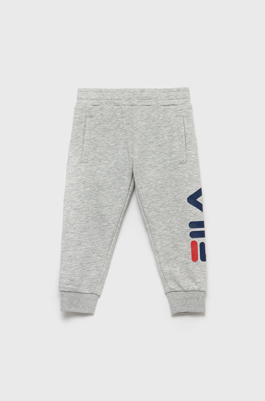 Fila pantaloni de trening pentru copii culoarea gri, neted