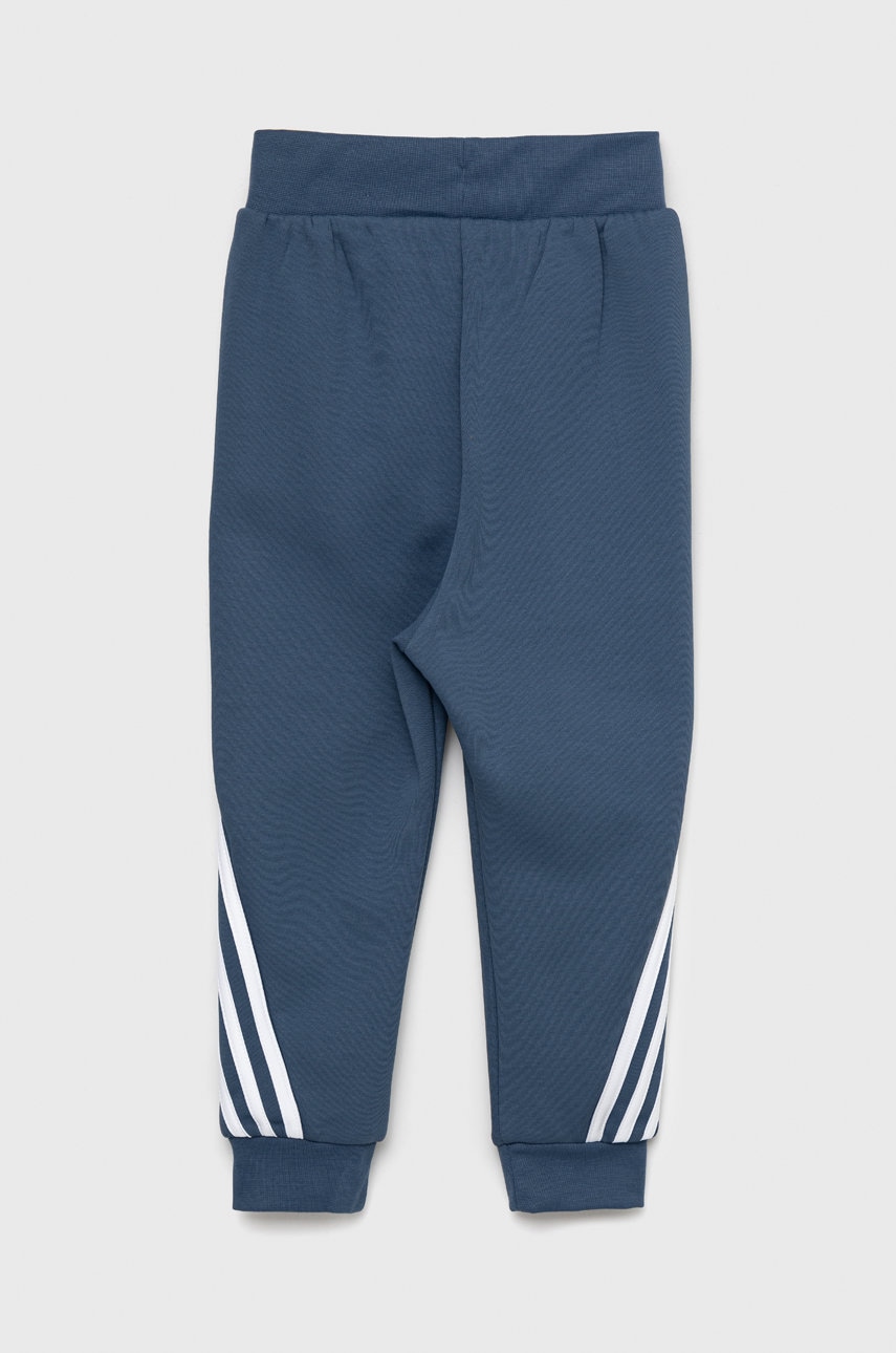 

Детские спортивные штаны adidas Performance цвет фиолетовый с принтом
