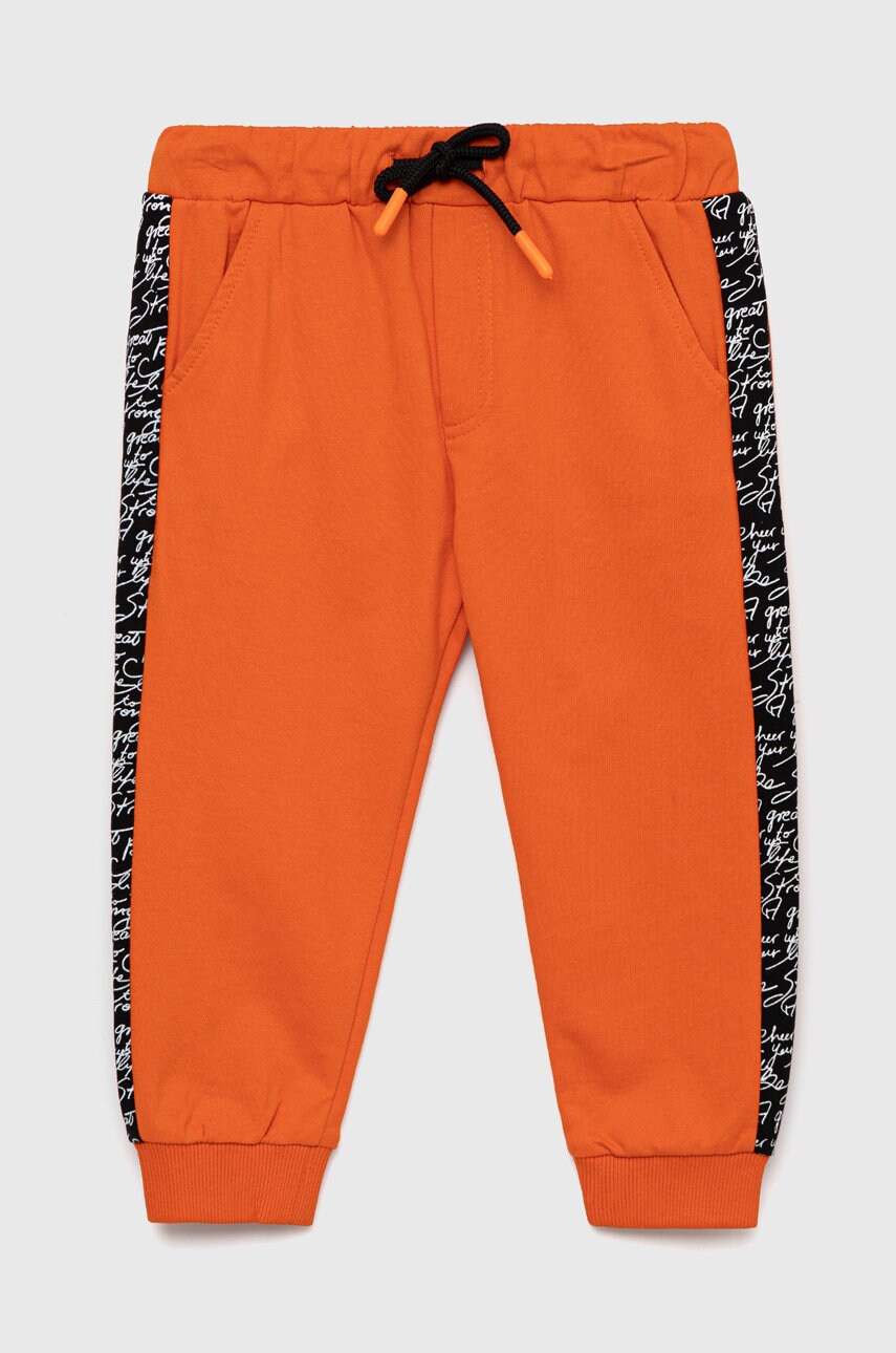 Birba&trybeyond pantaloni de trening pentru bebeluși culoarea portocaliu, modelator
