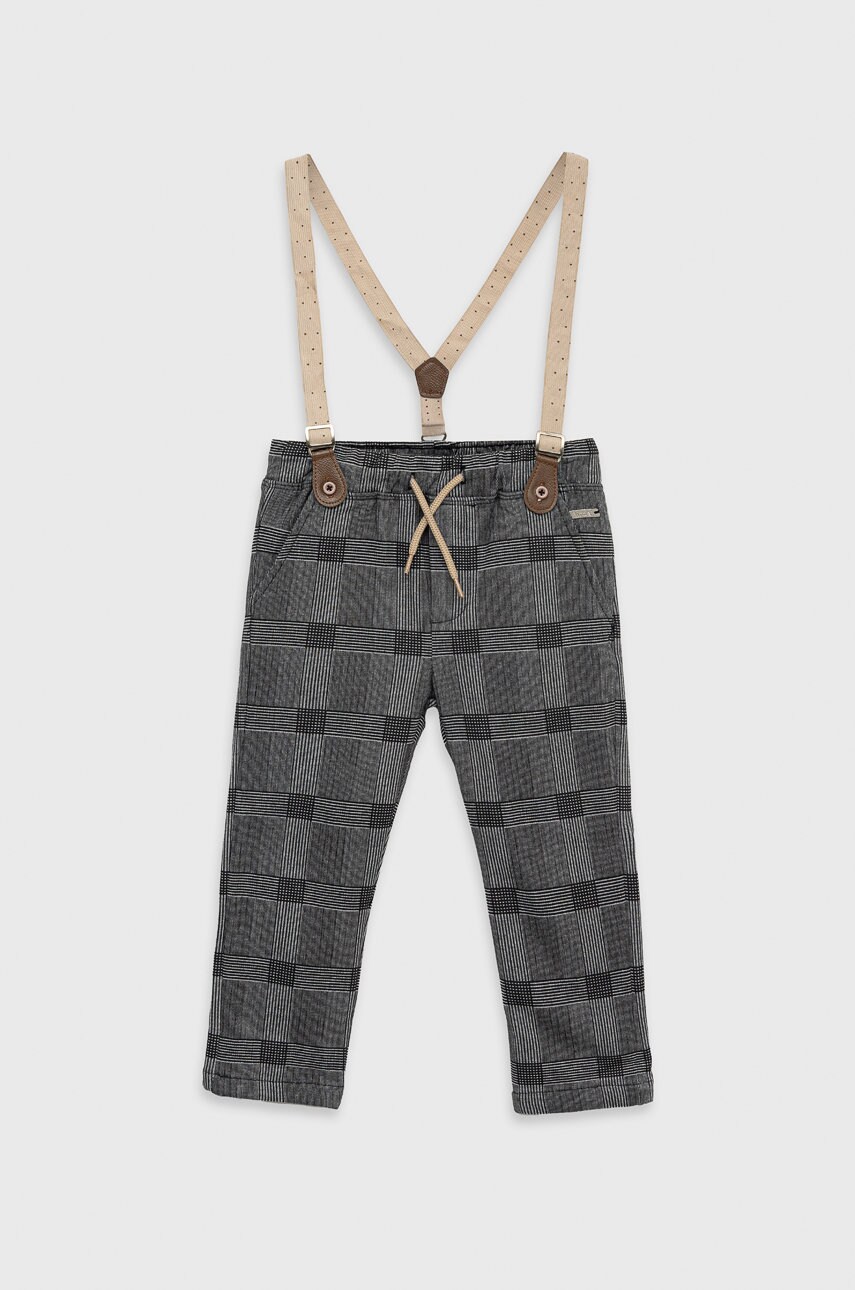 Birba&trybeyond pantaloni bebe culoarea gri, modelator