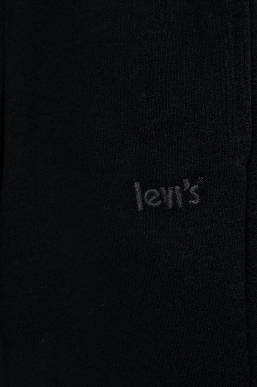 Levi's Pantaloni De Trening Pentru Copii Culoarea Negru, Neted