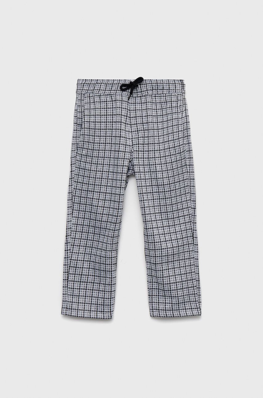 Levně Dětské kalhoty Abercrombie & Fitch šedá barva, vzorované
