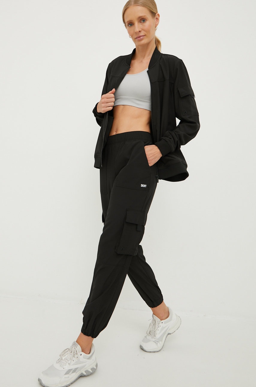 

Спортивные штаны Dkny женские цвет чёрный однотонные
