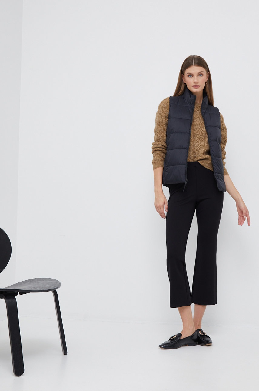 

Штани Dkny жіночі колір чорний пряме висока посадка